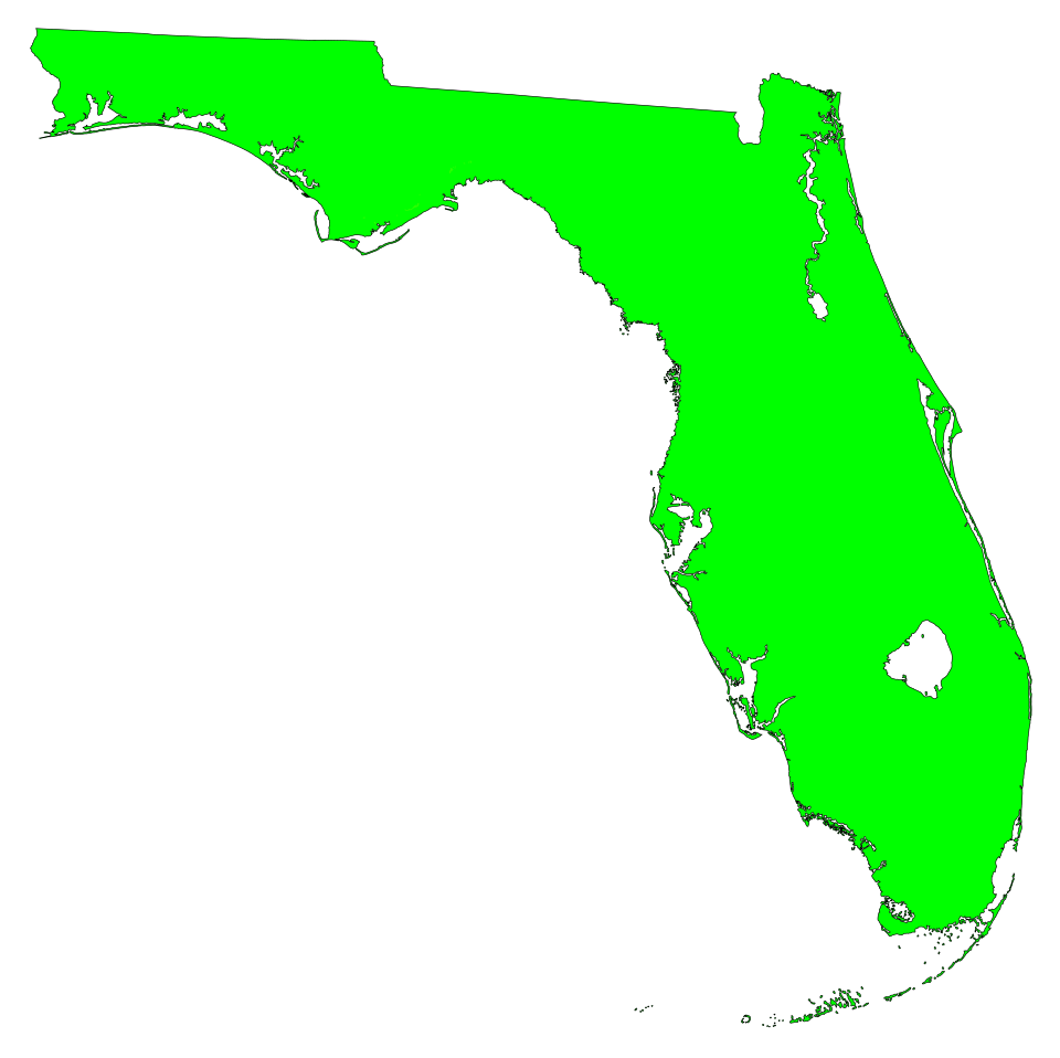 Florida metal buildings service area map